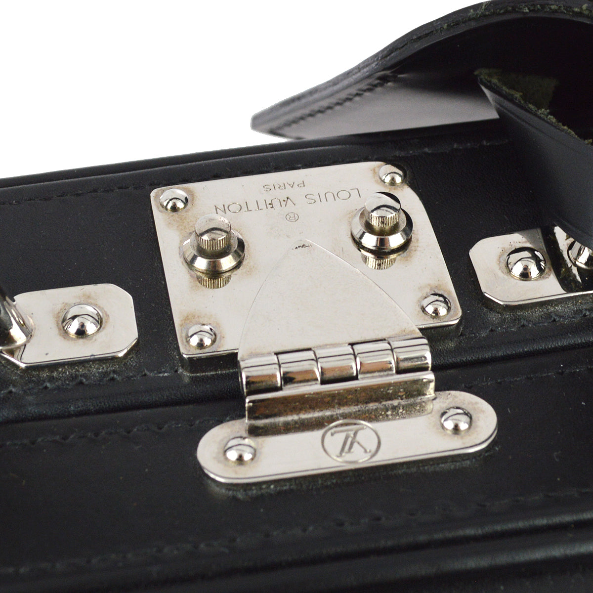 Louis Vuitton Black Monogram Glace Valisette PM Handbag
