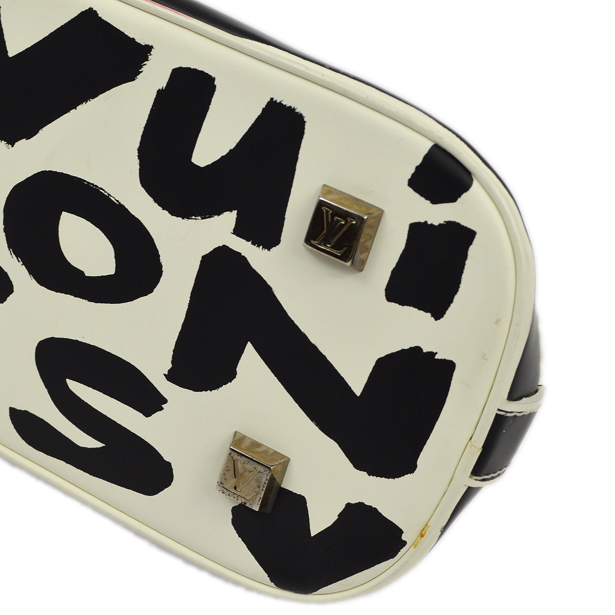 Louis Vuitton Black Graffiti Alma Horizontal Handbag
