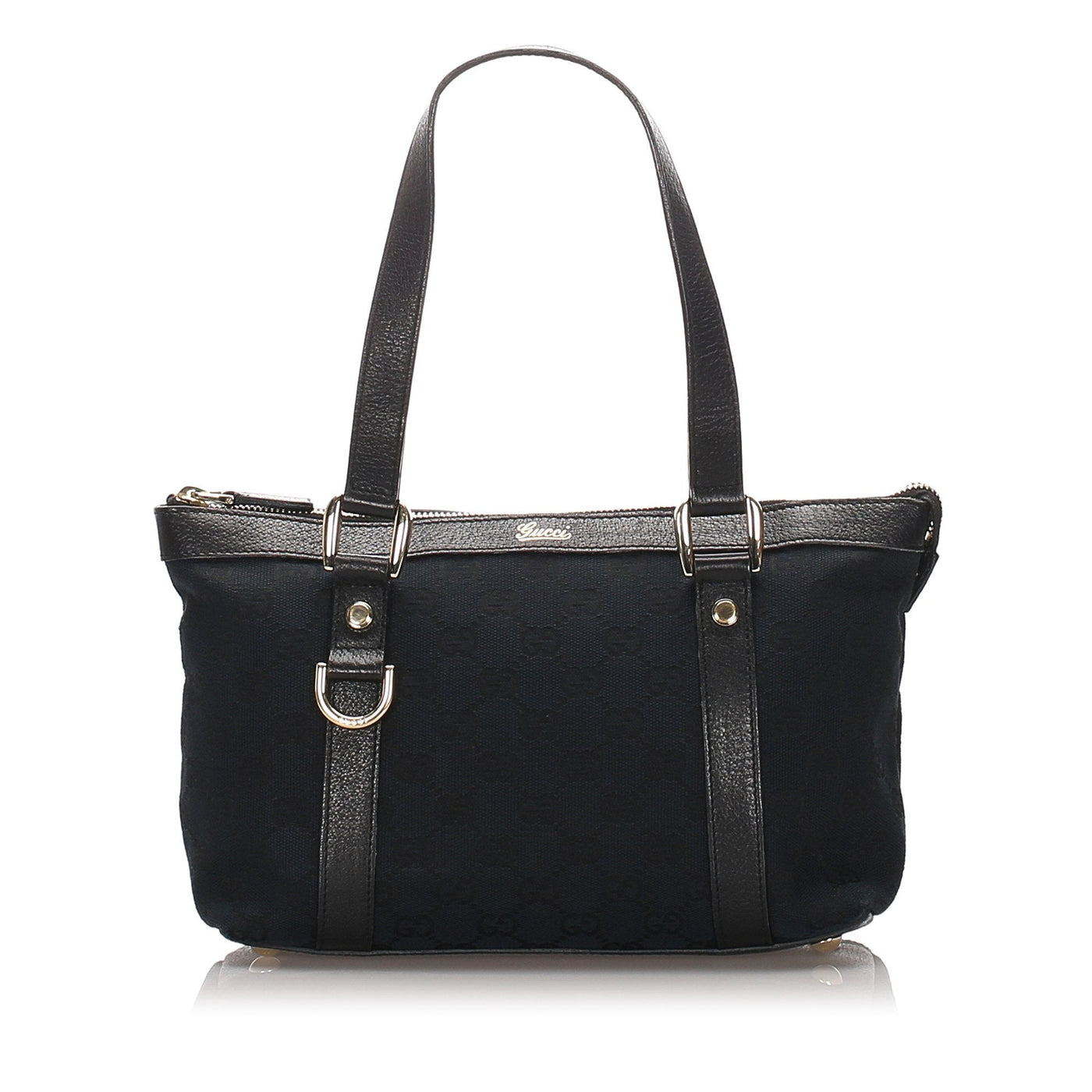 Gucci Black Canvas Fabric GG Tote Bag Italy | Studio Nafay