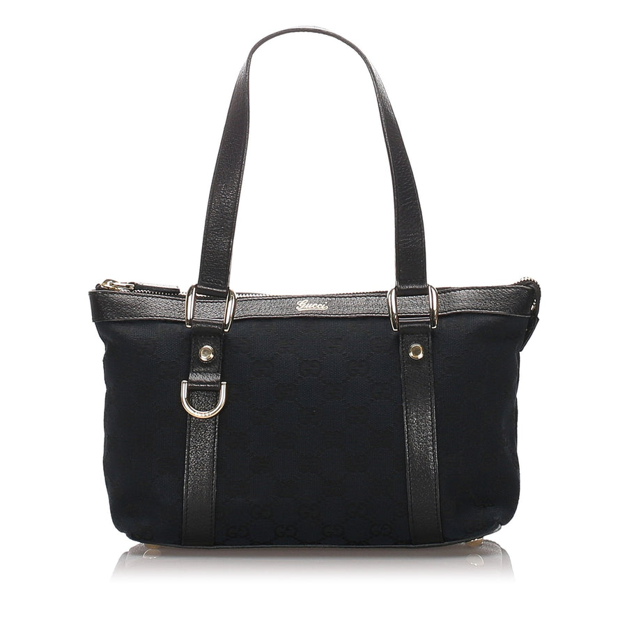 Gucci Black Canvas Fabric GG Tote Bag Italy | Studio Nafay