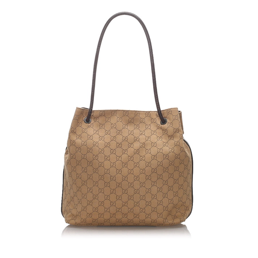 Gucci Brown Light Canvas Fabric GG Gifford Tote Bag Italy | Studio Nafay