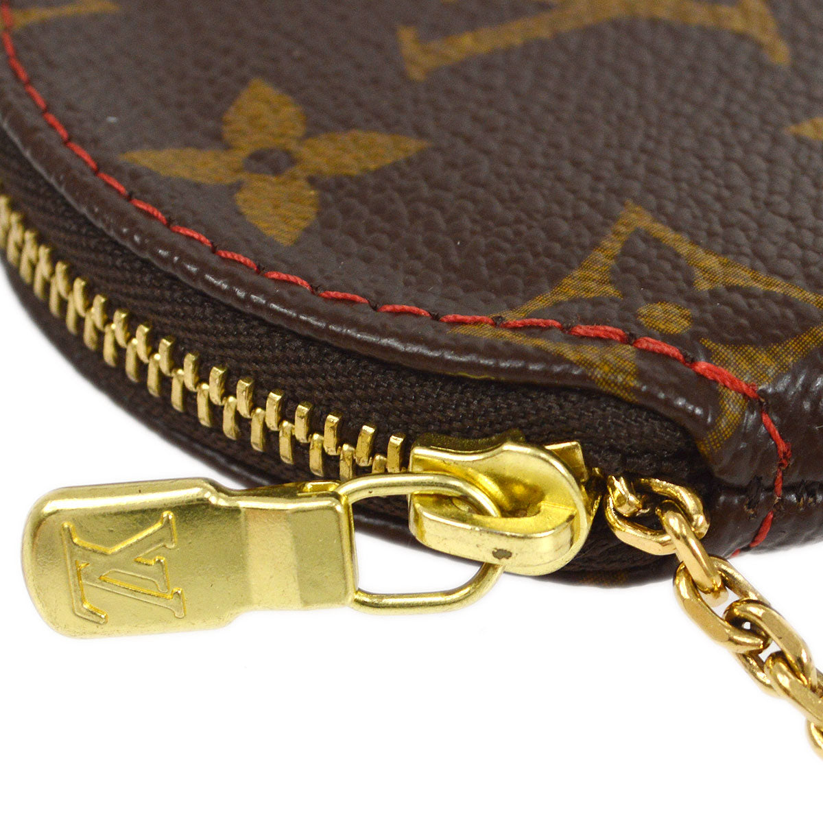 Louis Vuitton Monogram Cherry Porte Monnaie Rond in Brown