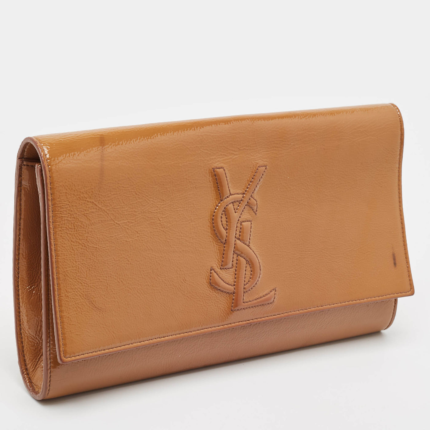Saint Laurent Beige Patent Leather Belle De Jour Clutch - Product Image 2