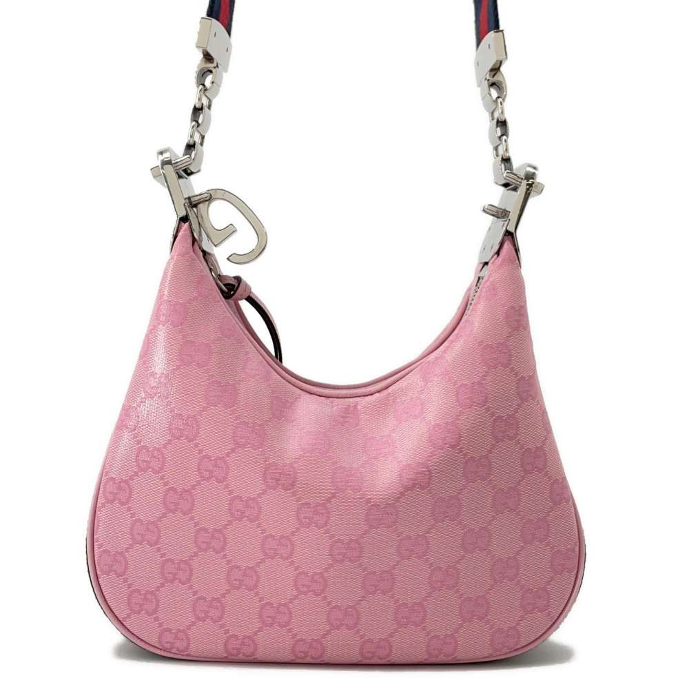 GUCCI Attaché Shoulder Bag Pink699409 PVC Canvas | Studio Nafay