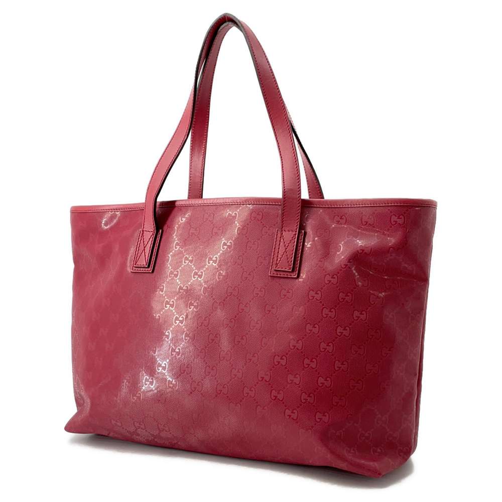 GUCCI GG Imprime Tote Bag Red211137 PVC Leather - Product Image 2