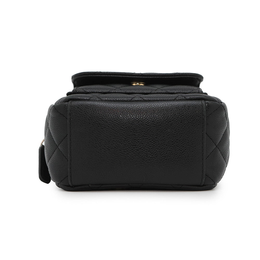 CHANEL Matelasse Timeless Classics Mini Backpack BlackAP3753 Caviar Leather - Product Image 4