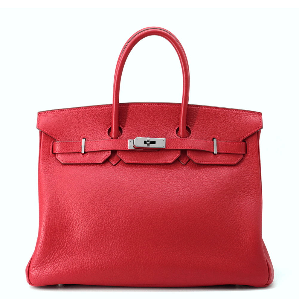 HERMES Birkin Rouge Casaque Taurillon Clemence Size 35 | Studio Nafay