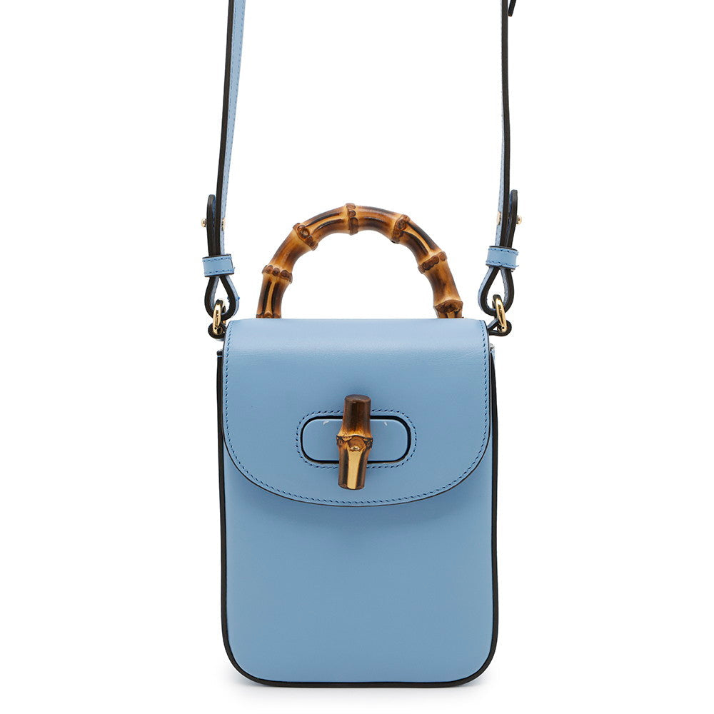 GUCCI 3WAYShoulder Bag Light Blue702106 Bamboo Leather | Studio Nafay