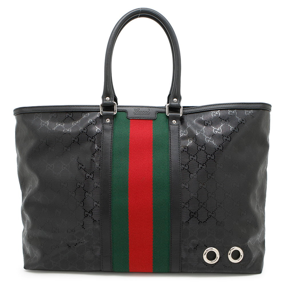 GUCCI GG Imprime Cherie Line Tote Bag Black347987 PVC Leather | Studio Nafay
