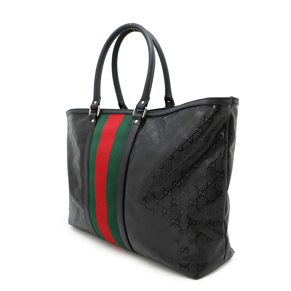 GUCCI GG Imprime Cherie Line Tote Bag Black347987 PVC Leather - Product Image 2