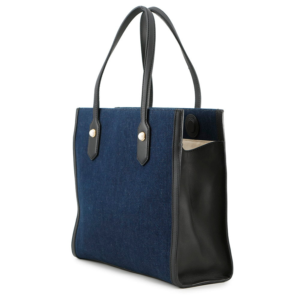 GUCCI Tiger Embroidery Tote Bag Japan Limited Edition Navy/Black456545 Canvas Leather - Product Image 2