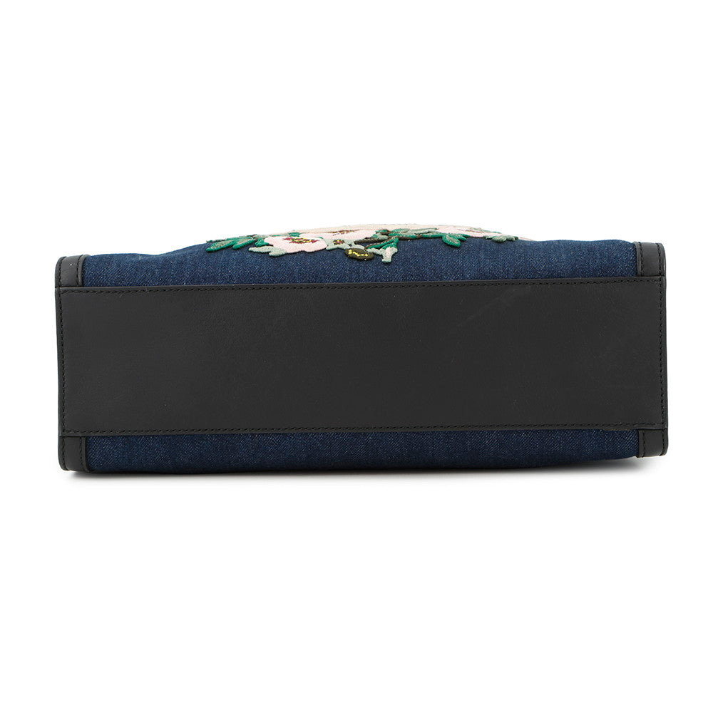 GUCCI Tiger Embroidery Tote Bag Japan Limited Edition Navy/Black456545 Canvas Leather - Product Image 3