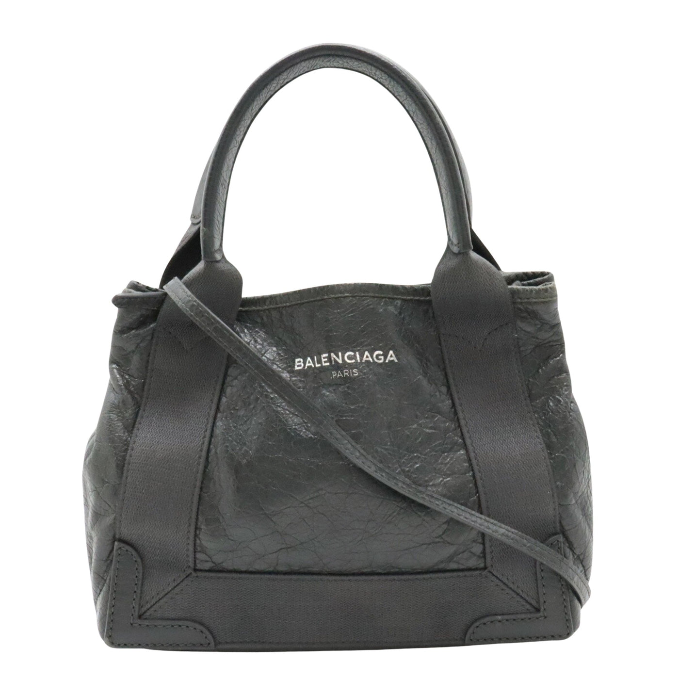 BALENCIAGA Navy Cabas Tote | Studio Nafay