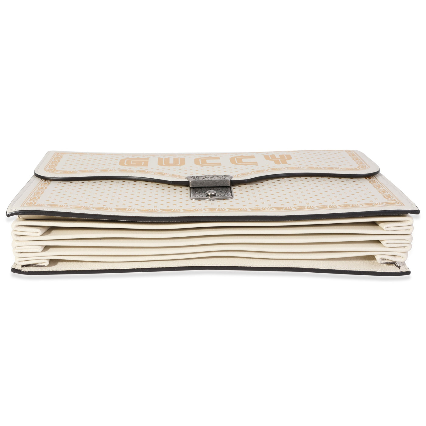 Gucci x Sega Mystic White Star Printed Calfskin GUCCY Portfolio Clutch - Product Image 4