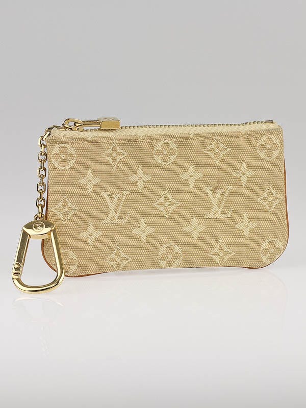 LOUIS VUITTON Made Monogram Mini Lin Pochette Cles Beige in Beige