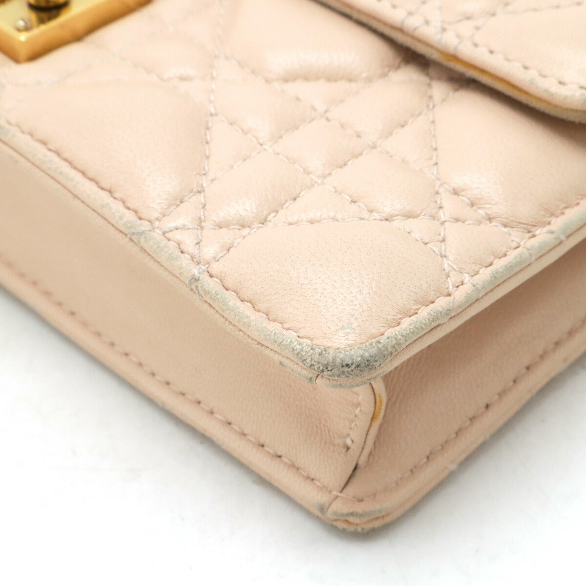 Dior Leather Dior Addict Cannage Chain Wallet Clutch Bag