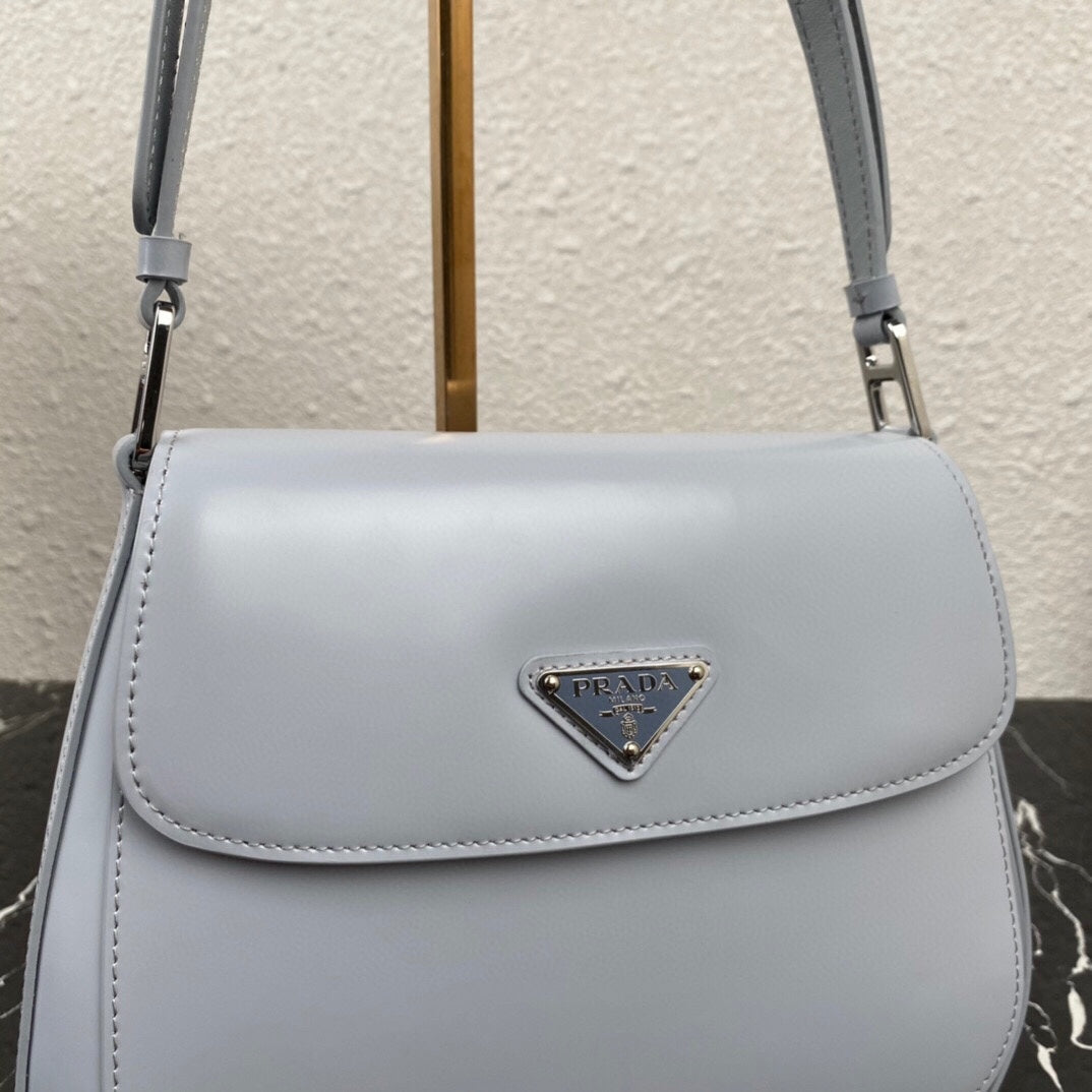 CLEO 24 CLOUD BLUE BRUSHED LEATHER SHOULDER BAG - Product Image 4