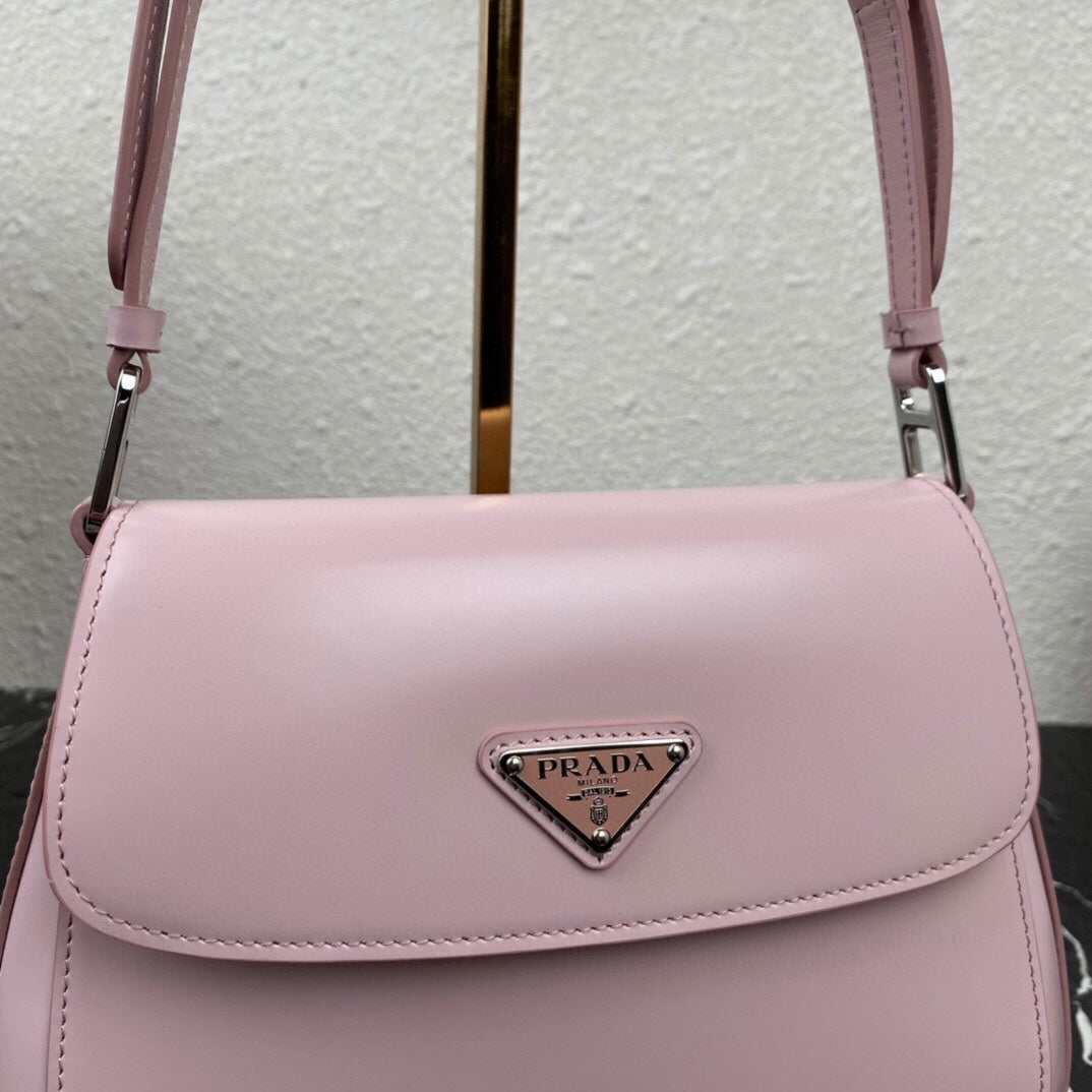 CLEO 24 PINK BRUSHED LEATHER SHOULDER BAG - Product Image 4