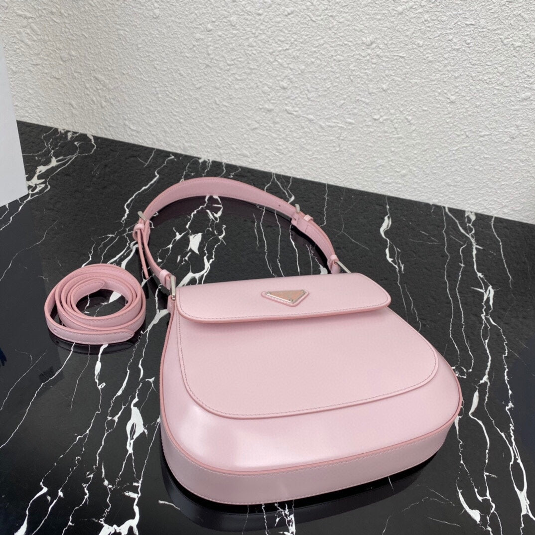 CLEO 24 PINK BRUSHED LEATHER SHOULDER BAG - Product Image 5