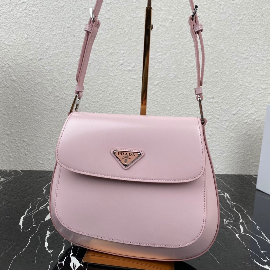CLEO 24 PINK BRUSHED LEATHER SHOULDER BAG - Product Image 7