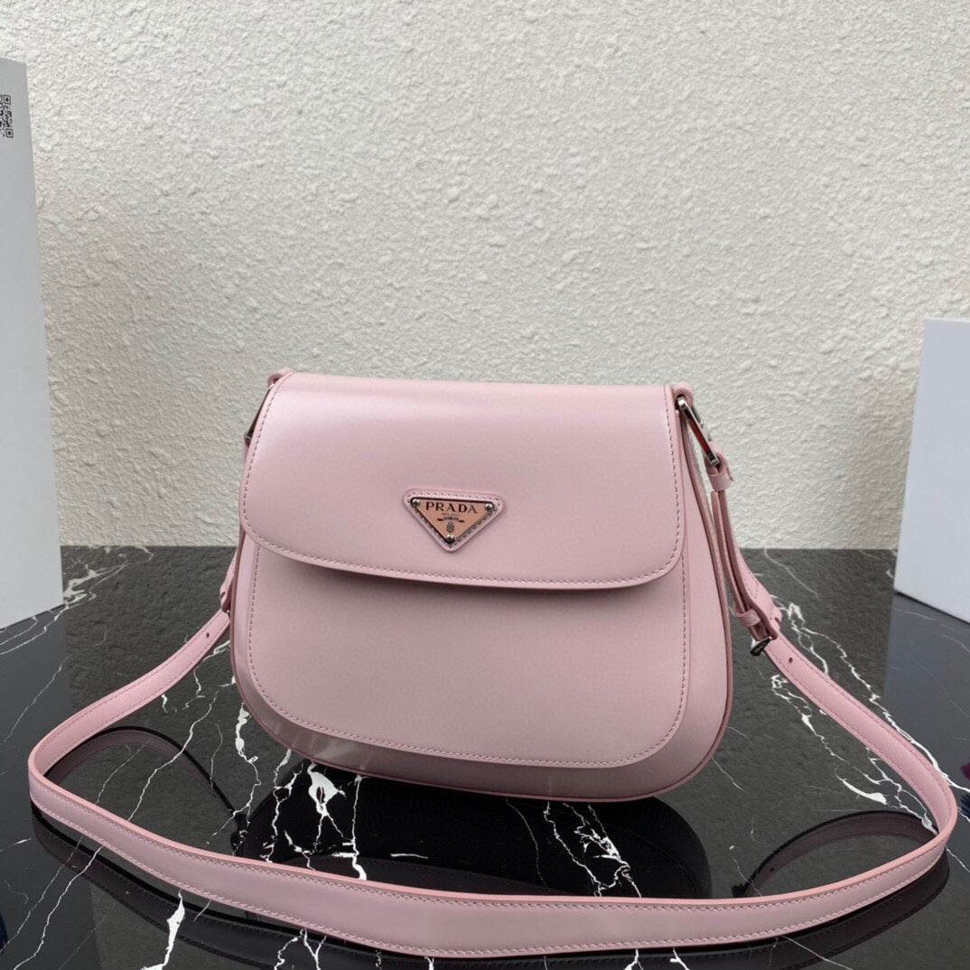 CLEO 24 PINK BRUSHED LEATHER SHOULDER BAG - Product Image 9