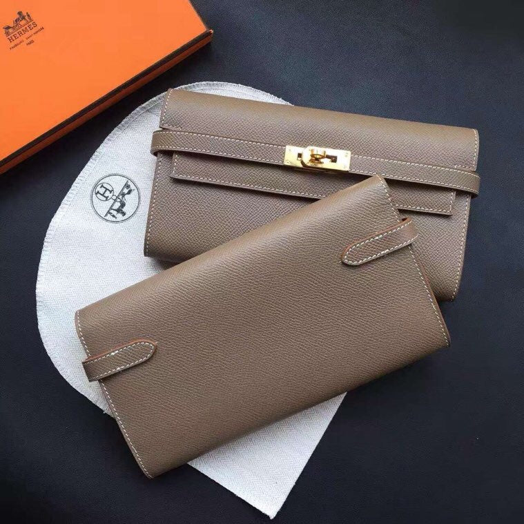 HM KELLY CLASSIC WALLET 20.5 CEDAR CALFSKIN - Product Image 2