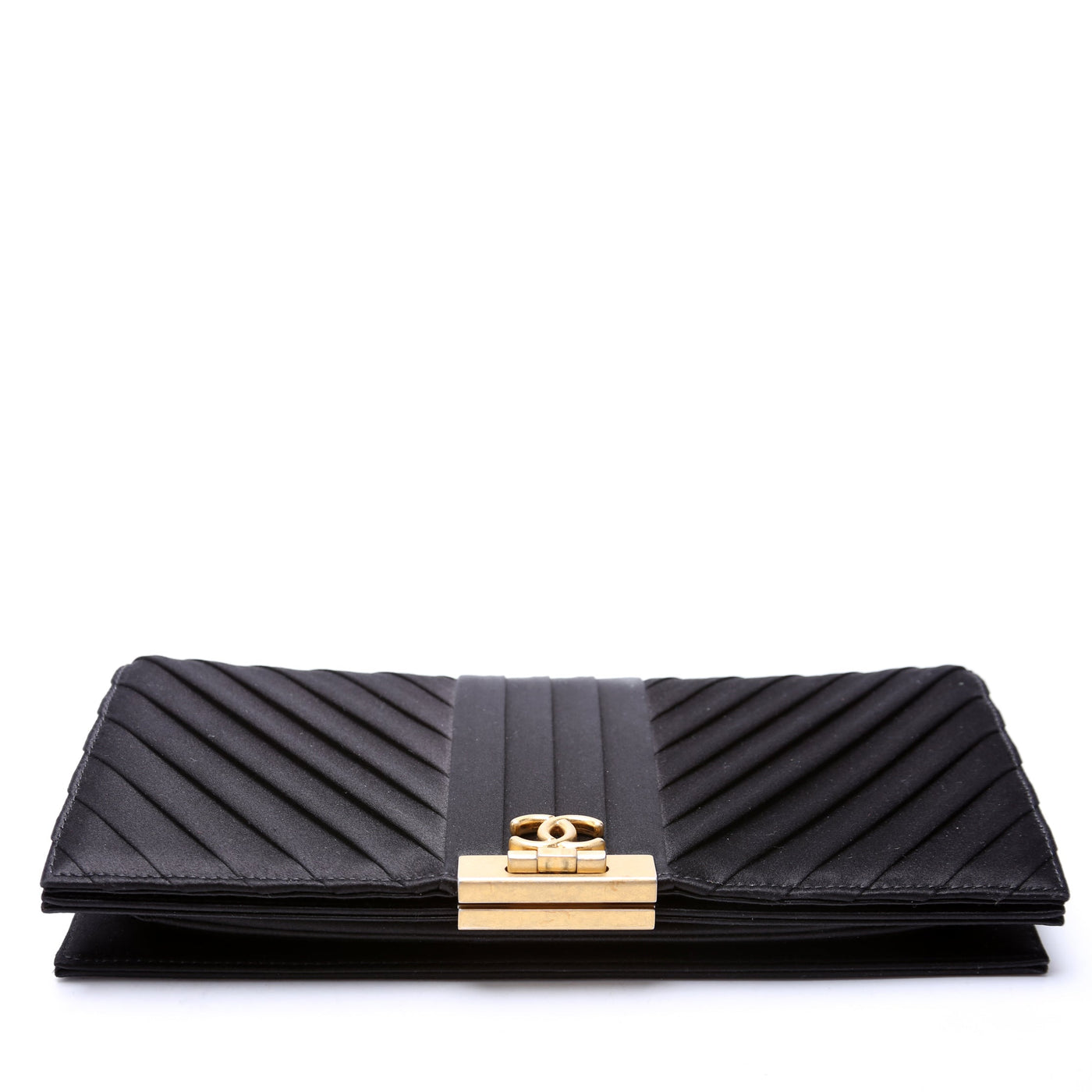 CC Flip Lock Pleated Satin Clutch 29M - Product Image 4