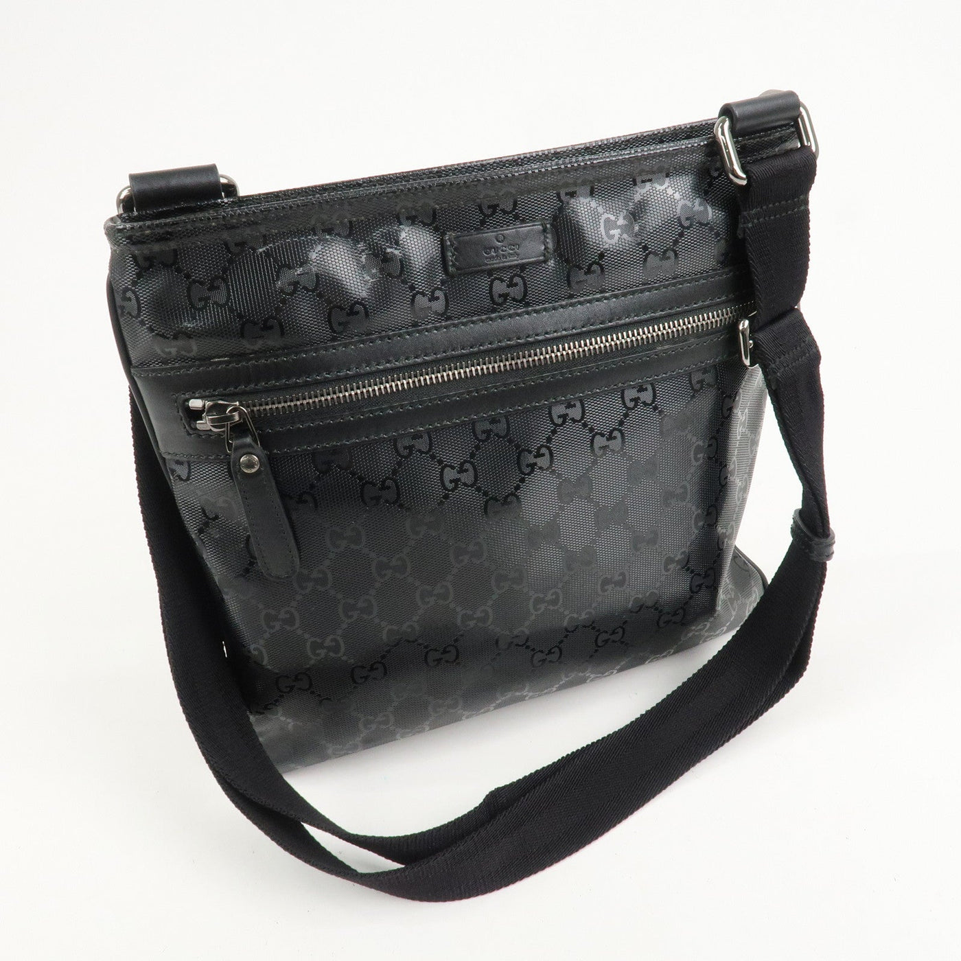 GUCCI GG Imprime Monogram PVC Shoulder Bag Cross Body Bag Black 295257 - Product Image 4