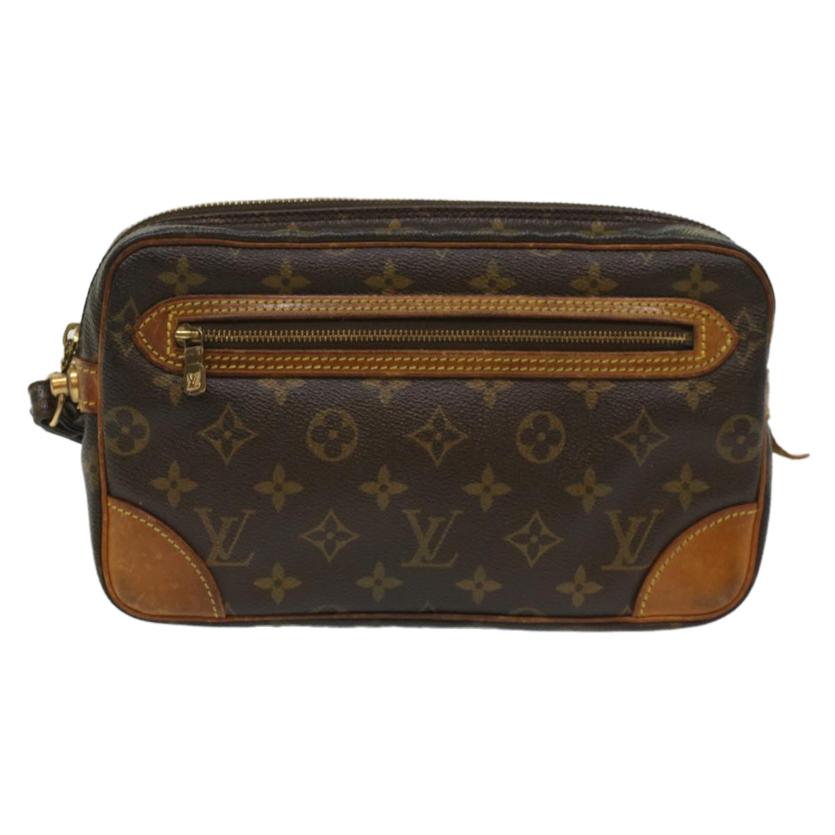 Louis Vuitton Marly Dragonne Brown Canvas Clutch Bag ( ) | Studio Nafay