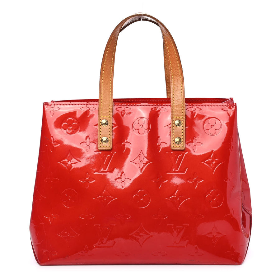 Louis Vuitton Vernis Reade PM Tote Handbag Red in Red