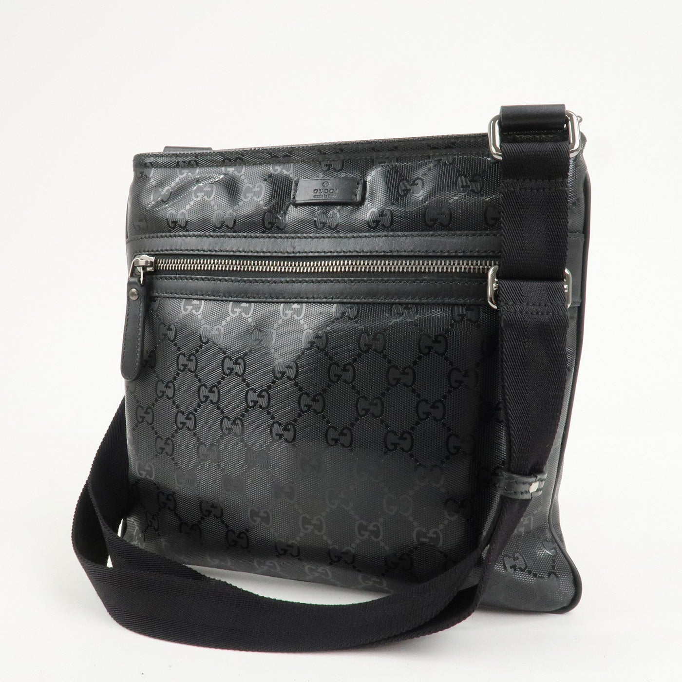 GUCCI GG Imprime Monogram PVC Shoulder Bag Cross Body Bag Black 295257 - Product Image 3