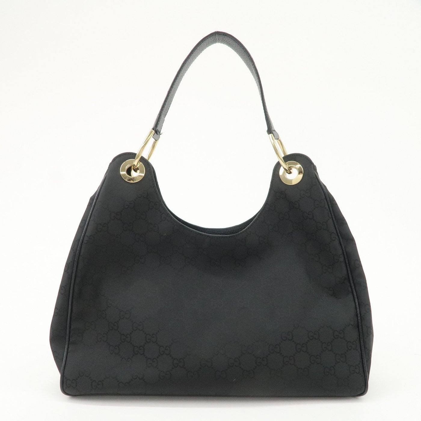 GUCCI GG Nylon Leather Shoulder Bag Hand Bag Black 257268 | Studio Nafay