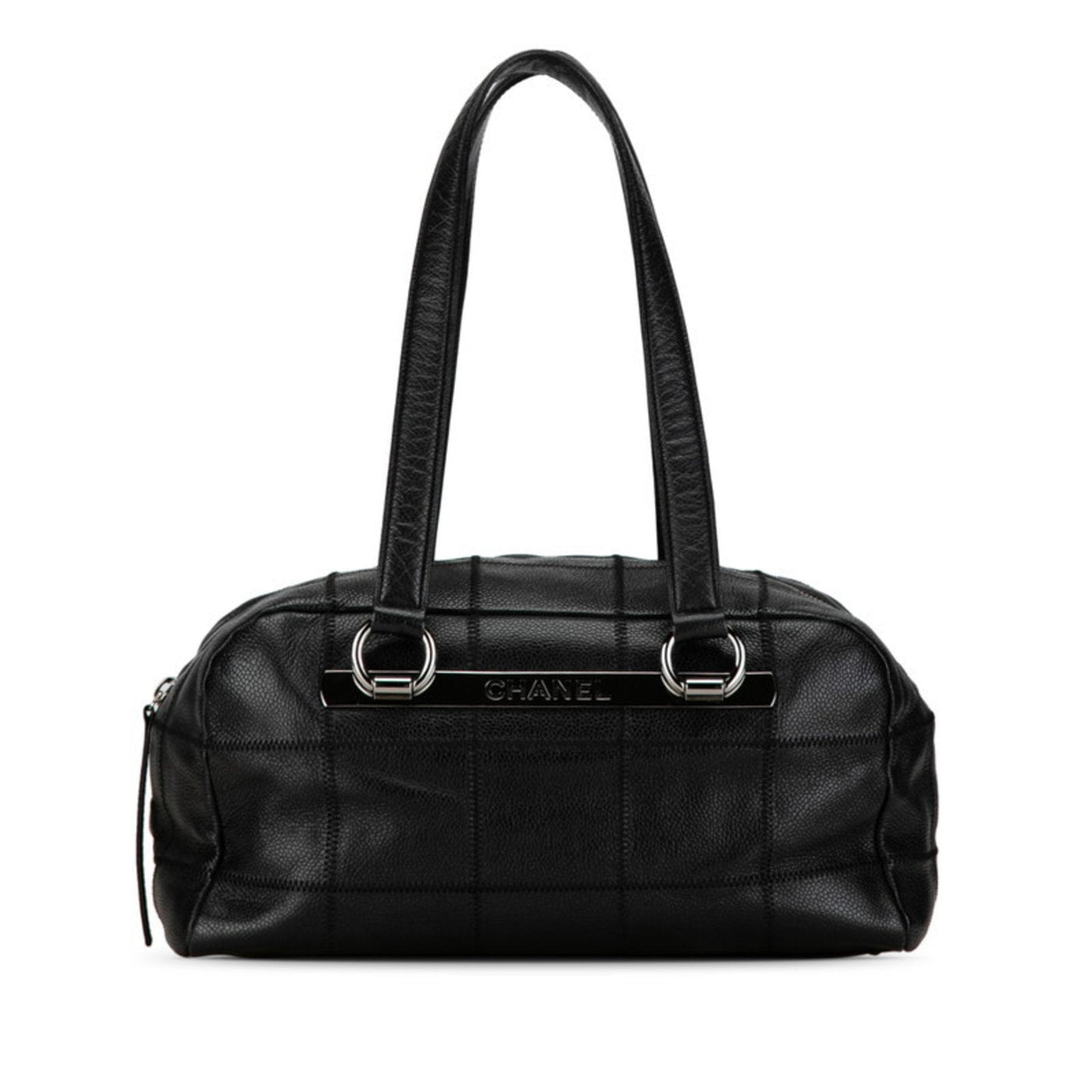 Chanel Chocolate Bar Handbag Boston Bag Black Caviar Skin Women's CHANEL | Studio Nafay