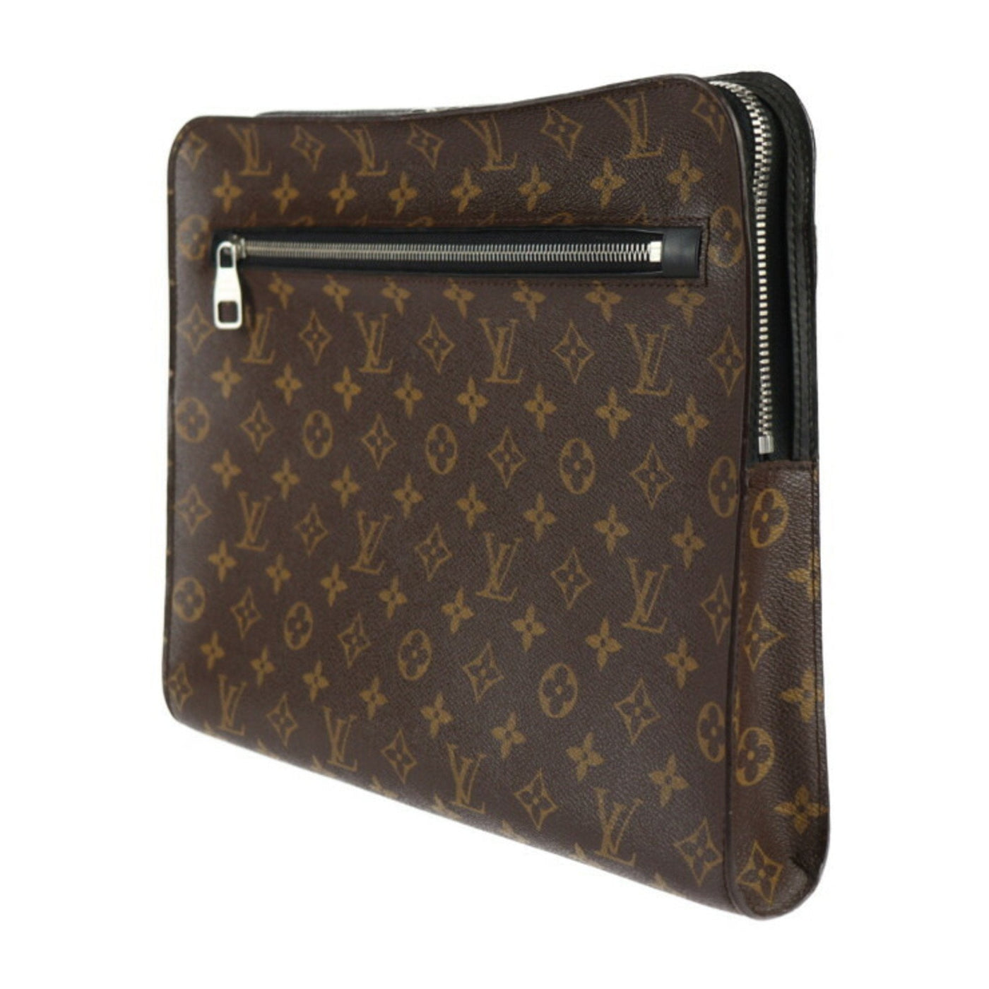 Louis Vuitton Black Brown Pvc Leather Clutch Bag Handbag ( ) - Product Image 2
