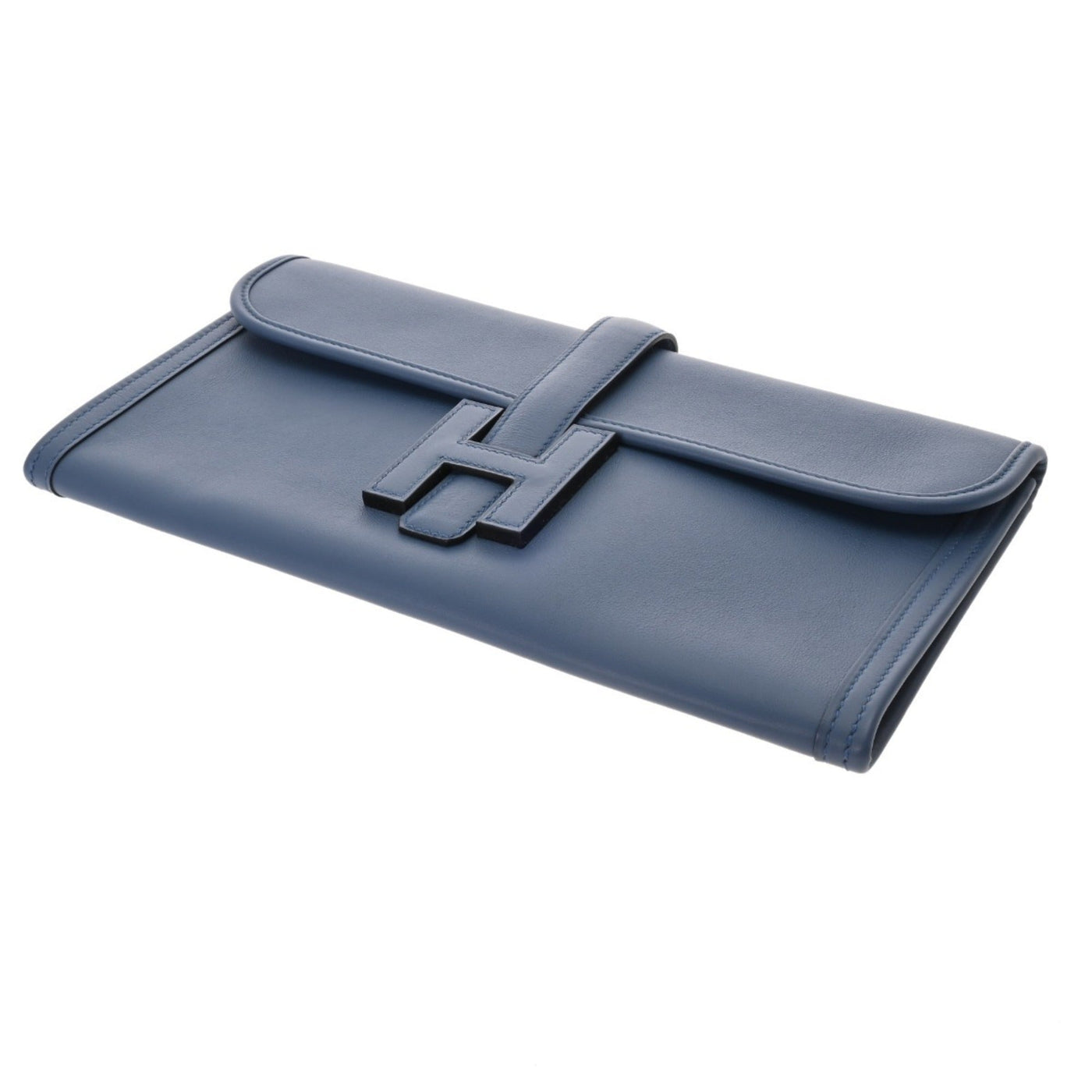Hermes Blue Agate Swift Leather Clutch Bag ( ) - Product Image 4