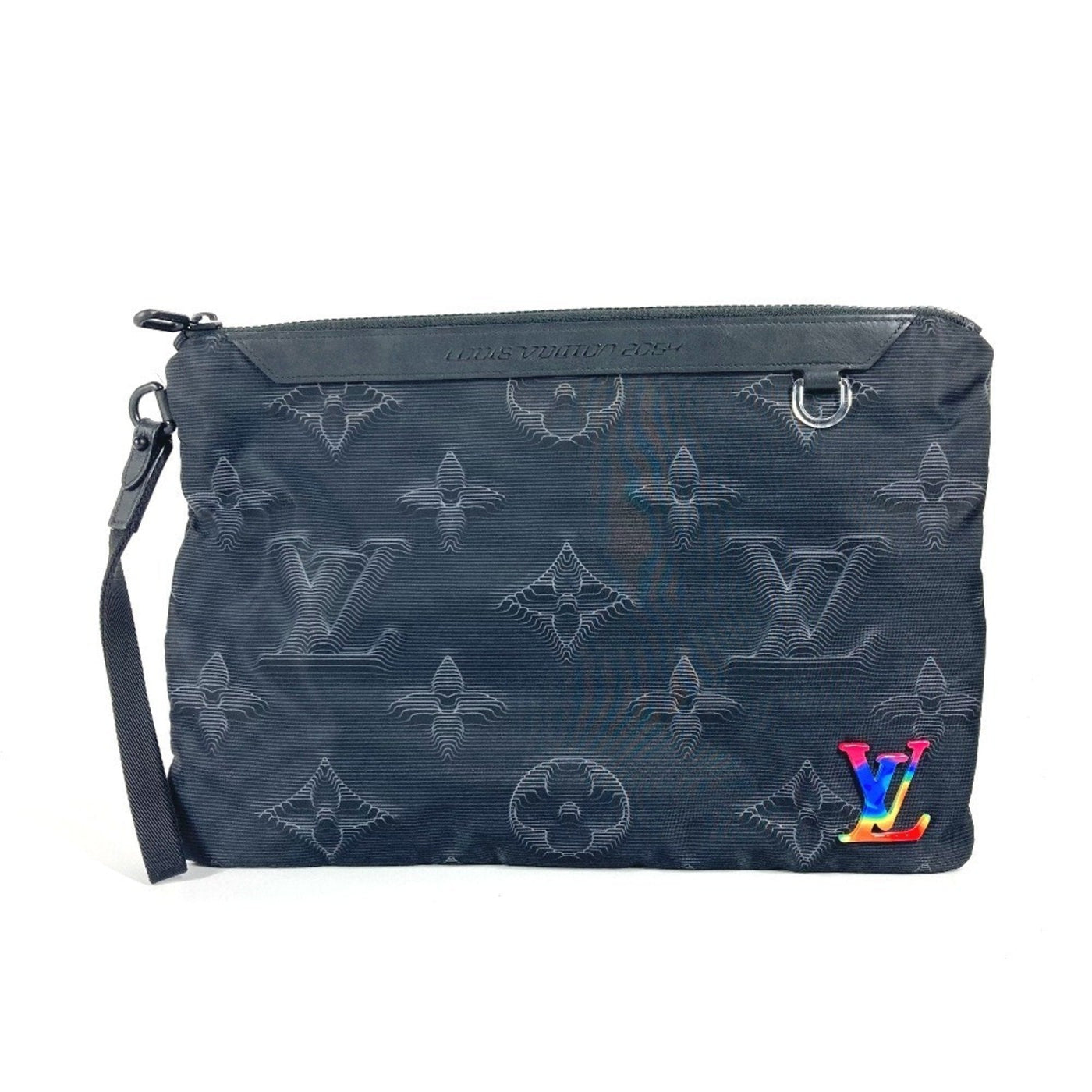 Louis Vuitton Black Nylon Clutch Bag Pochette Pouch ( ) | Studio Nafay
