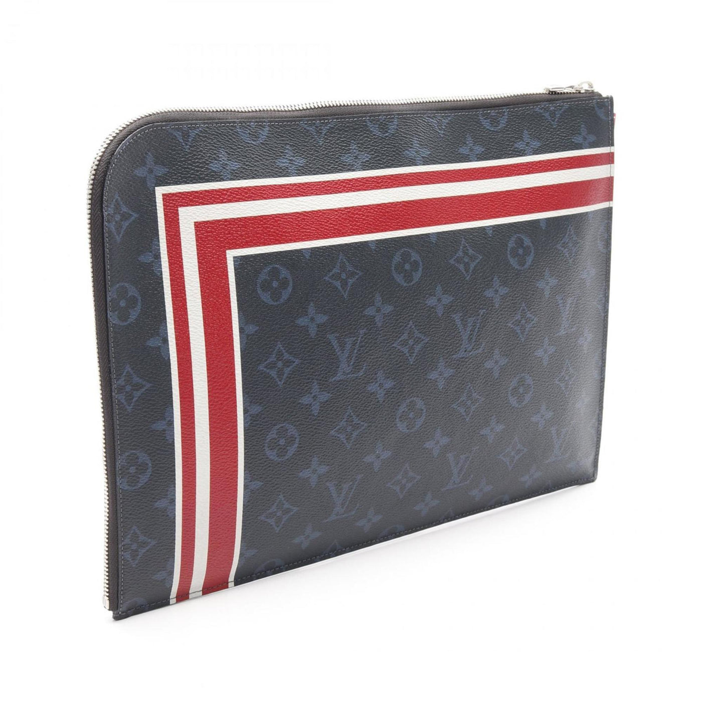 Louis Vuitton Monogram Cobalt Multi-Color Navy Coated Canvas Clutch Bag ( ) - Product Image 3