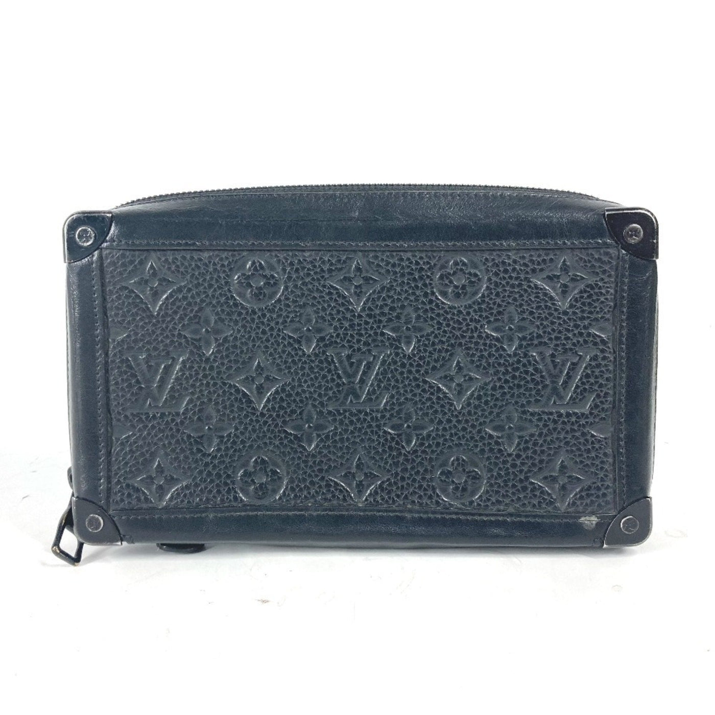 Louis Vuitton Black Leather Clutch Bag Pouch ( ) | Studio Nafay
