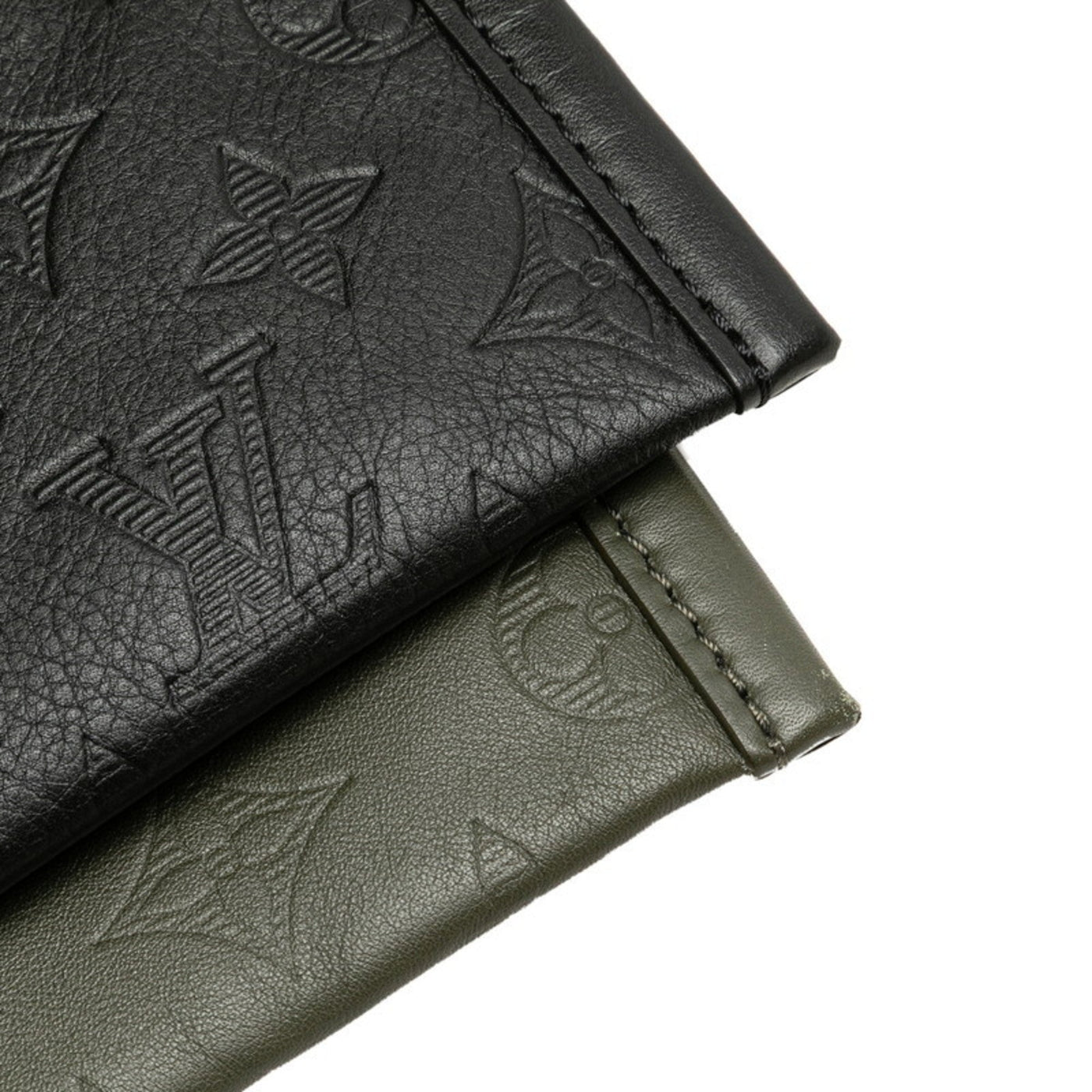 Louis Vuitton Black Khaki Leather Clutch Bag Pouch Shoulder Bag ( ) - Product Image 4