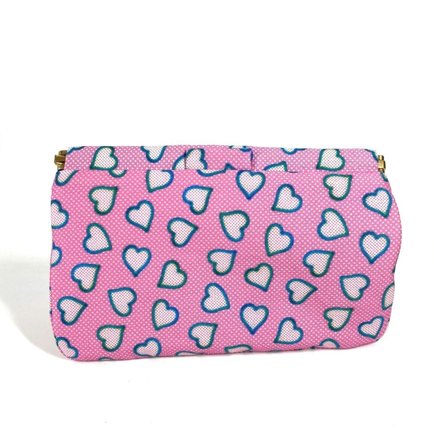 Miu Miu Blue Pink Nylon Leather Clutch Bag Pouch ( ) - Product Image 2