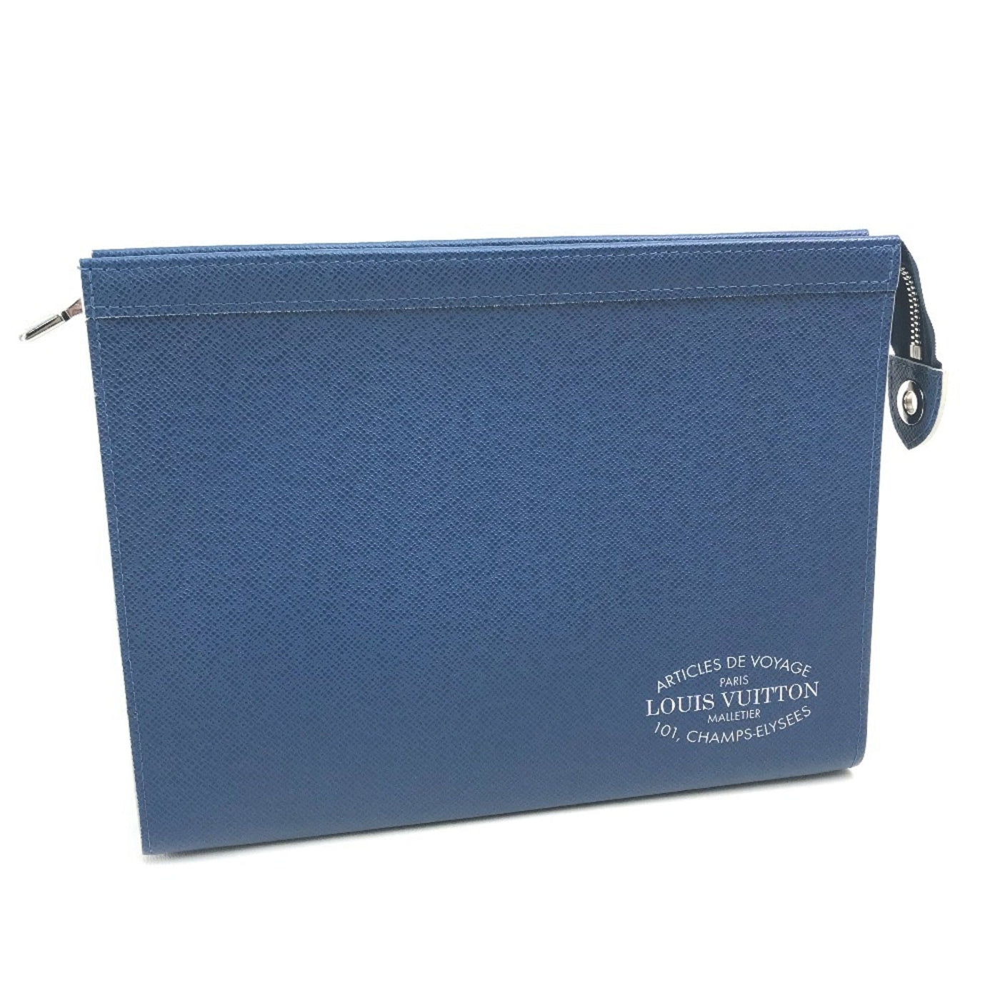 Louis Vuitton Blue Cobalt Taiga Leather Clutch Bag Pochette Pouch ( ) | Studio Nafay