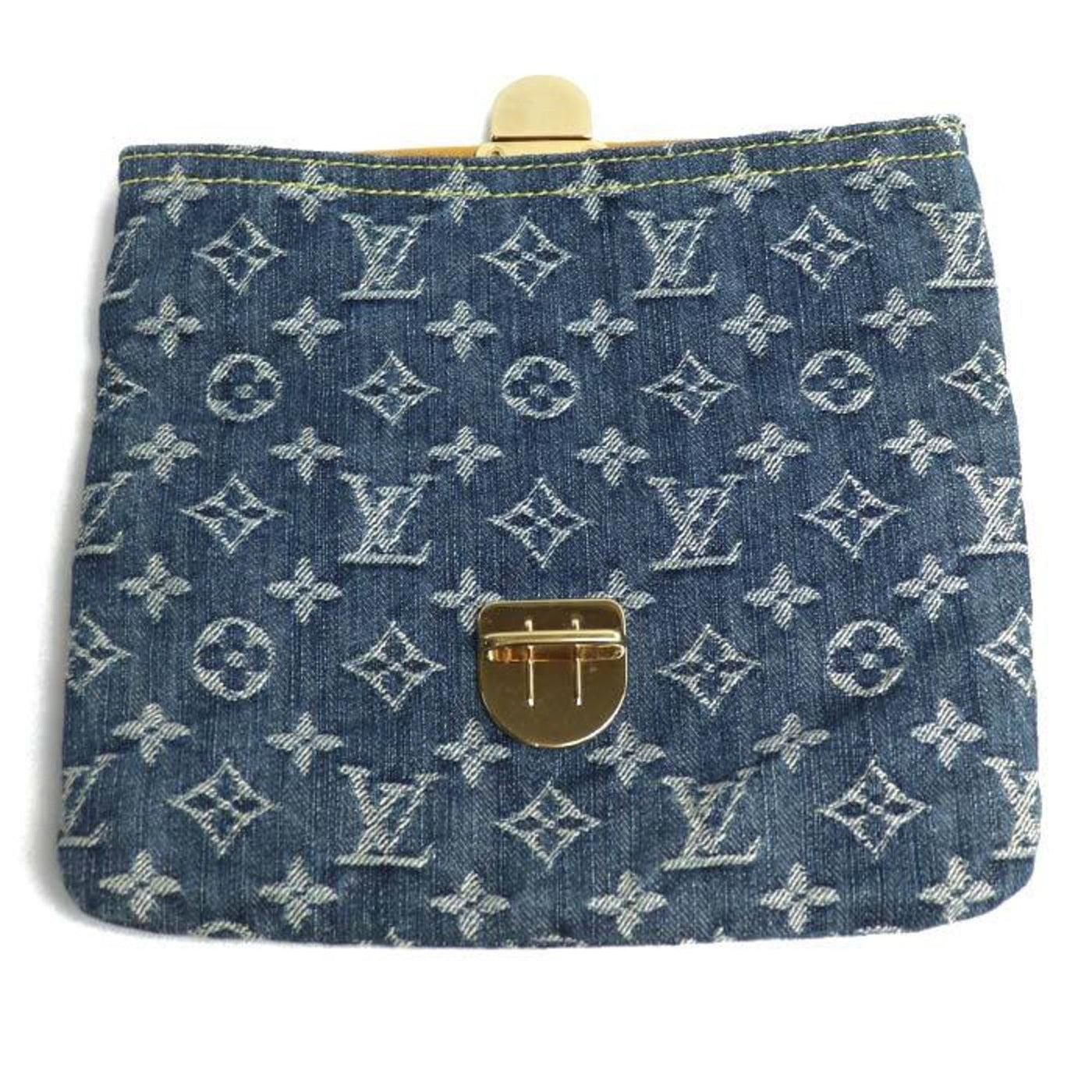 Louis Vuitton Blue Monogram Denim Clutch Bag Pochette Pouch ( ) - Product Image 3