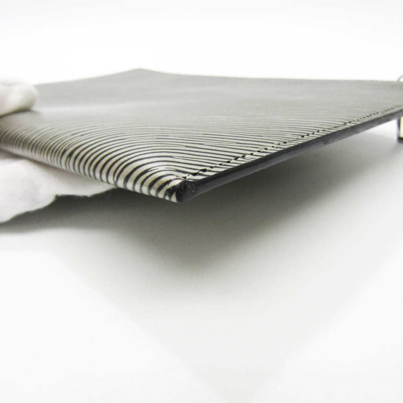 Louis Vuitton Epi Metallic Silver Noir Epi Leather Clutch Bag ( ) - Product Image 4