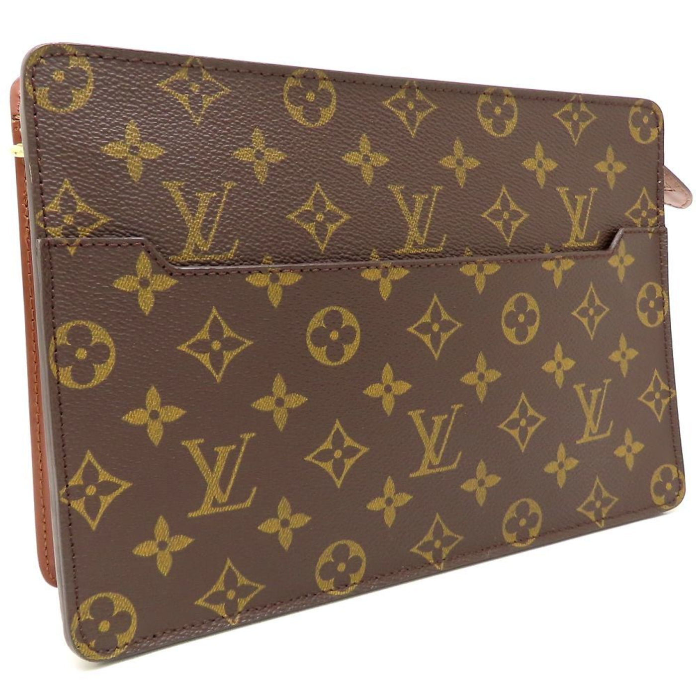 Louis Vuitton Monogram Brown Canvas Clutch Bag ( ) | Studio Nafay