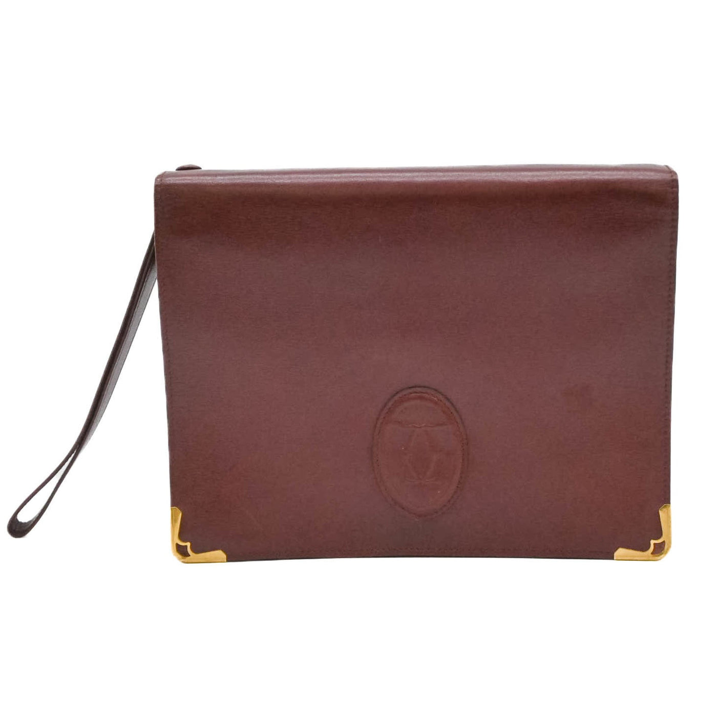 Cartier Bordeaux Red Color Leather Clutch Bag ( ) - Product Image 2