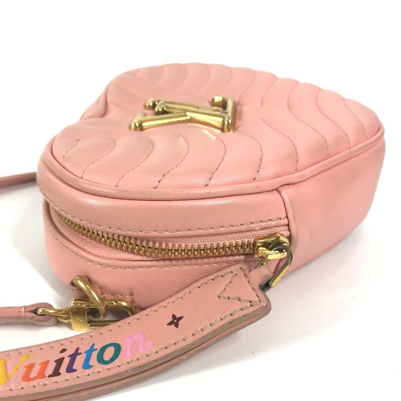 Louis Vuitton Pink Leather Clutch Bag Pochette Shoulder Bag ( ) - Product Image 3
