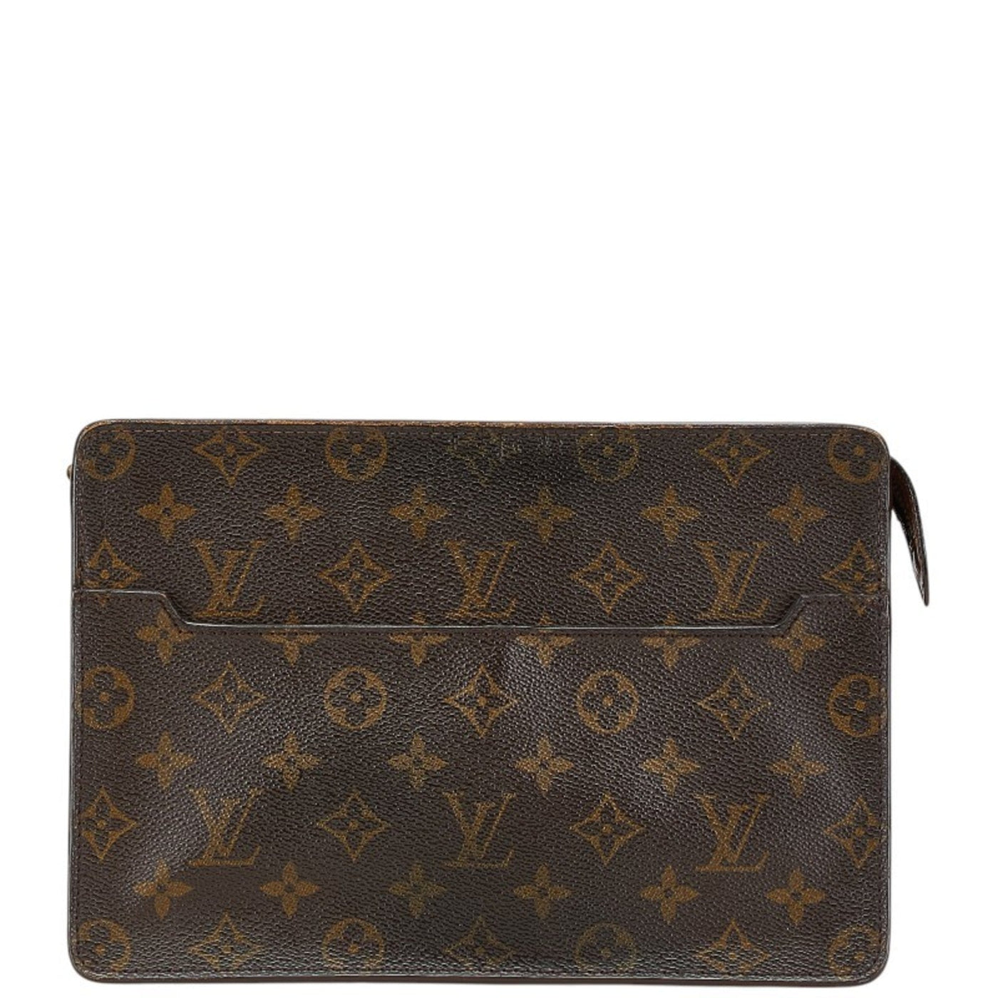 Louis Vuitton Brown Pvc Leather Clutch Bag Pochette ( ) | Studio Nafay