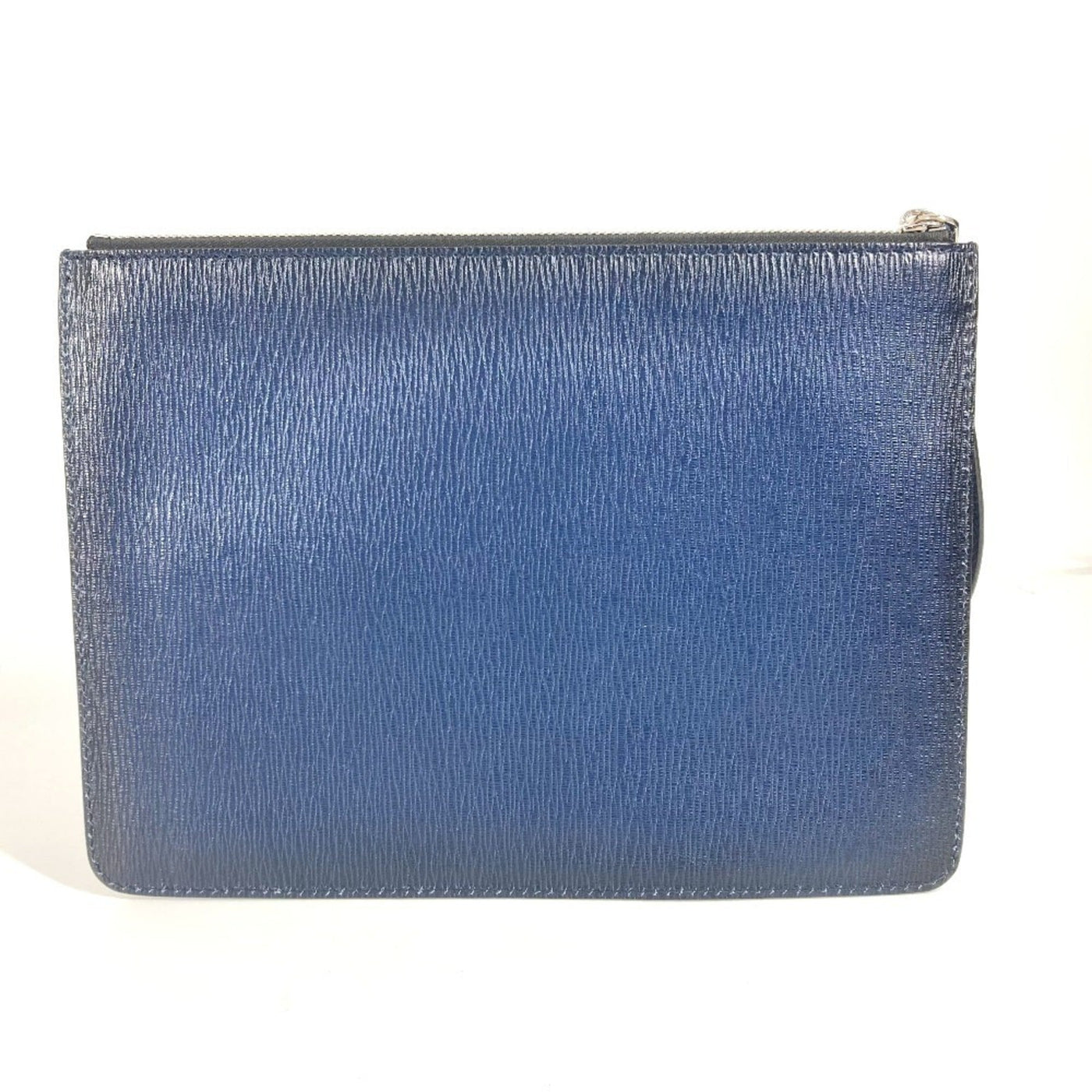 Salvatore Ferragamo Navy Leather Clutch Bag Pouch ( ) - Product Image 2