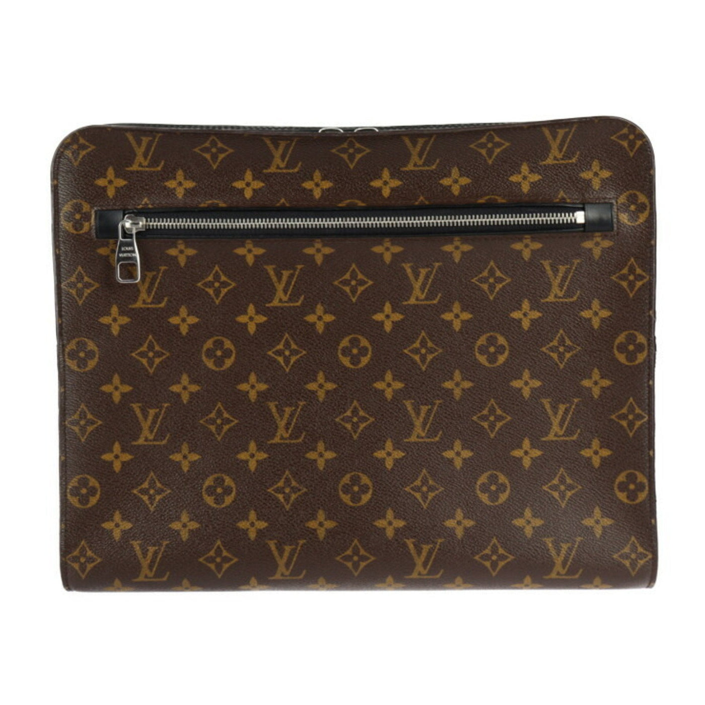 Louis Vuitton Black Brown Pvc Leather Clutch Bag Handbag ( ) | Studio Nafay