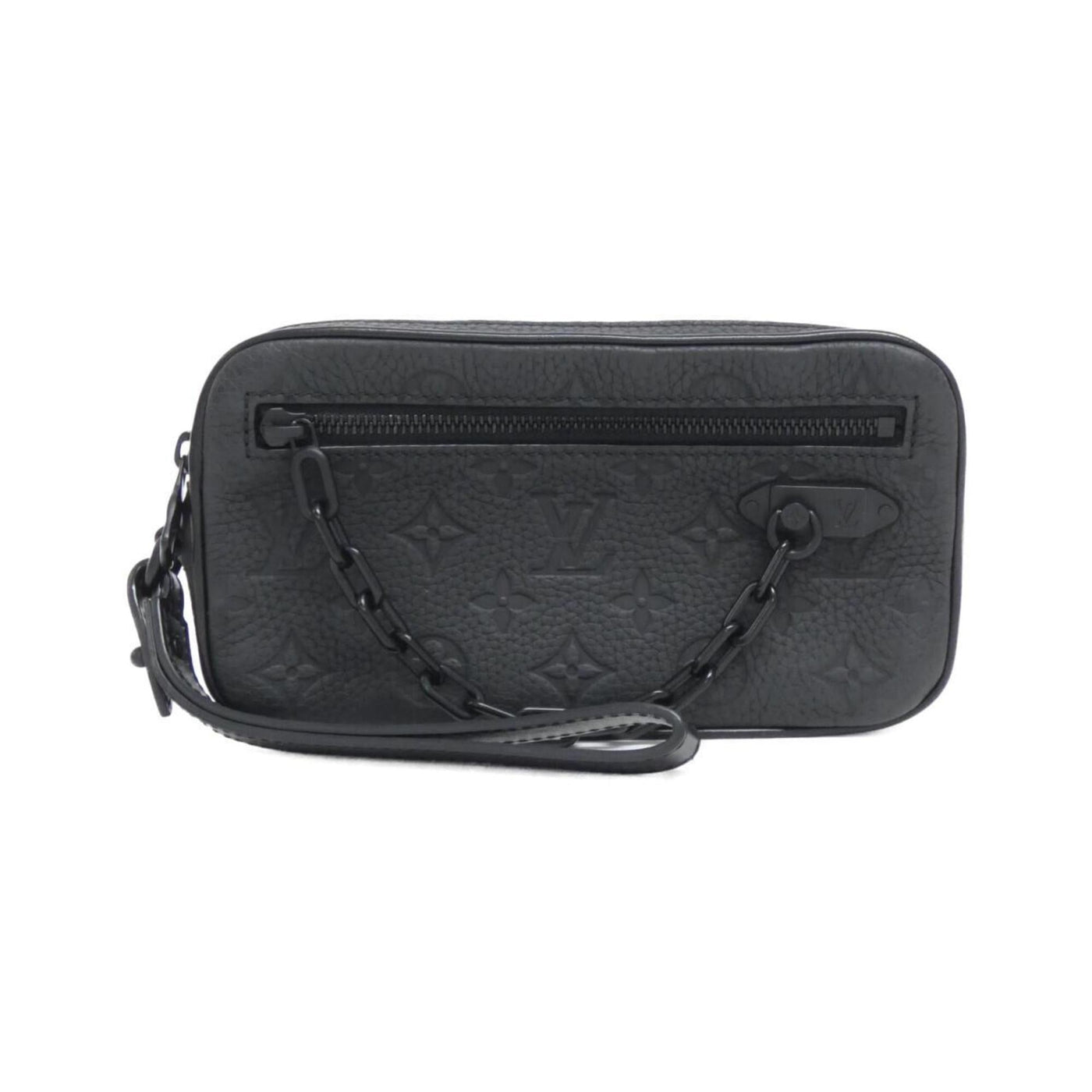 Louis Vuitton Black Leather Clutch Bag Pochette ( ) | Studio Nafay